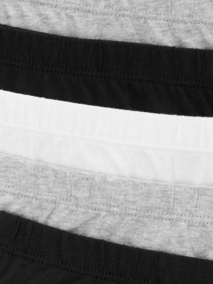 John Lewis Kids' Pants, Pack of 5, Black/White/Grey - view 2, Black/White/Grey