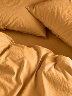 Bedfolk Relaxed Cotton Bedding - view 2, Ochre