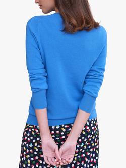 Pure Collection Cashmere Crew Neck Jumper - view 2, Blue