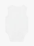 John Lewis Baby GOTS Organic Sleeveless Adaptive Bodysuit, White