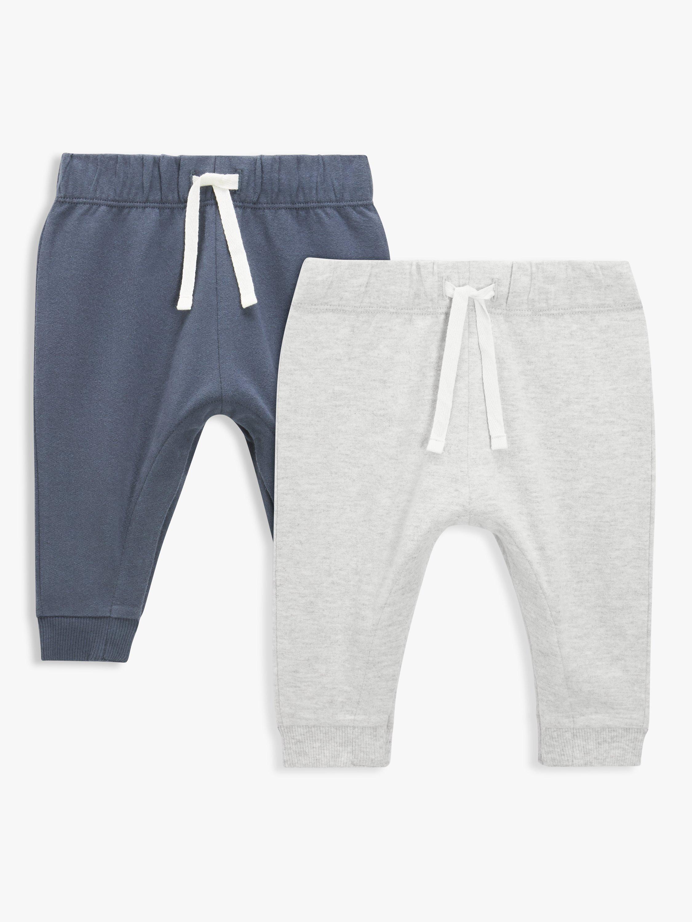 John Lewis Baby GOTS Organic Cotton Adaptive Joggers, Pack of 2, Multi