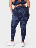 Sweaty Betty Power Gym Leggings, Blue Fade Print