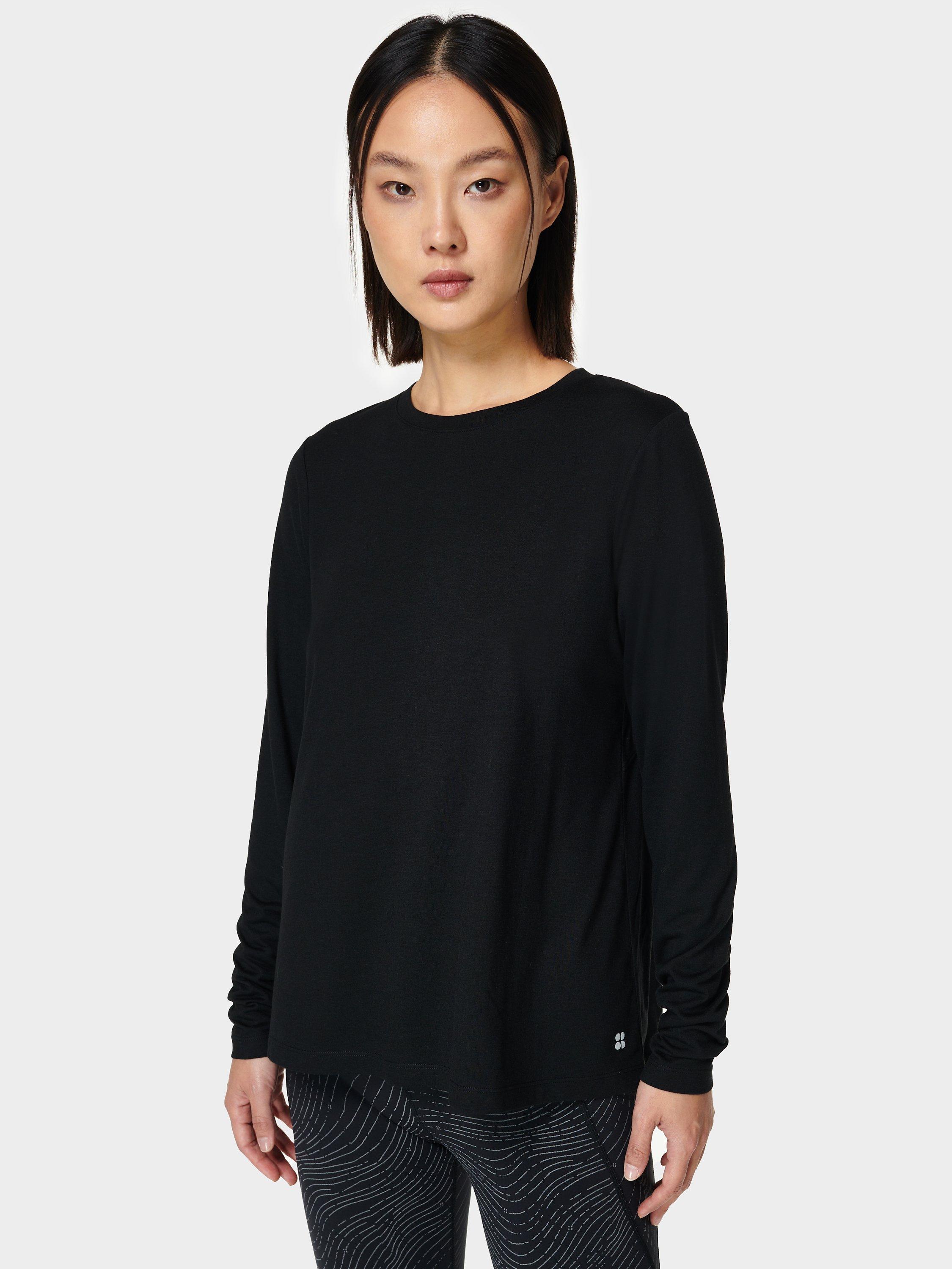 Sweaty Betty Focus Long Sleeve Top, Black Black