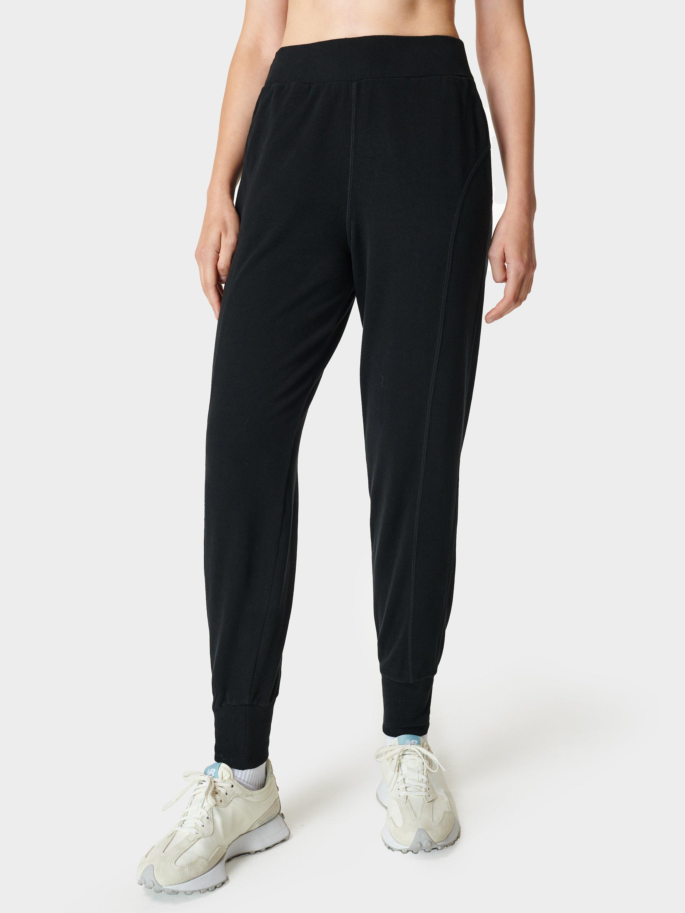 Sweaty Betty Repose Luxe 29" Fleece Jogger, Black