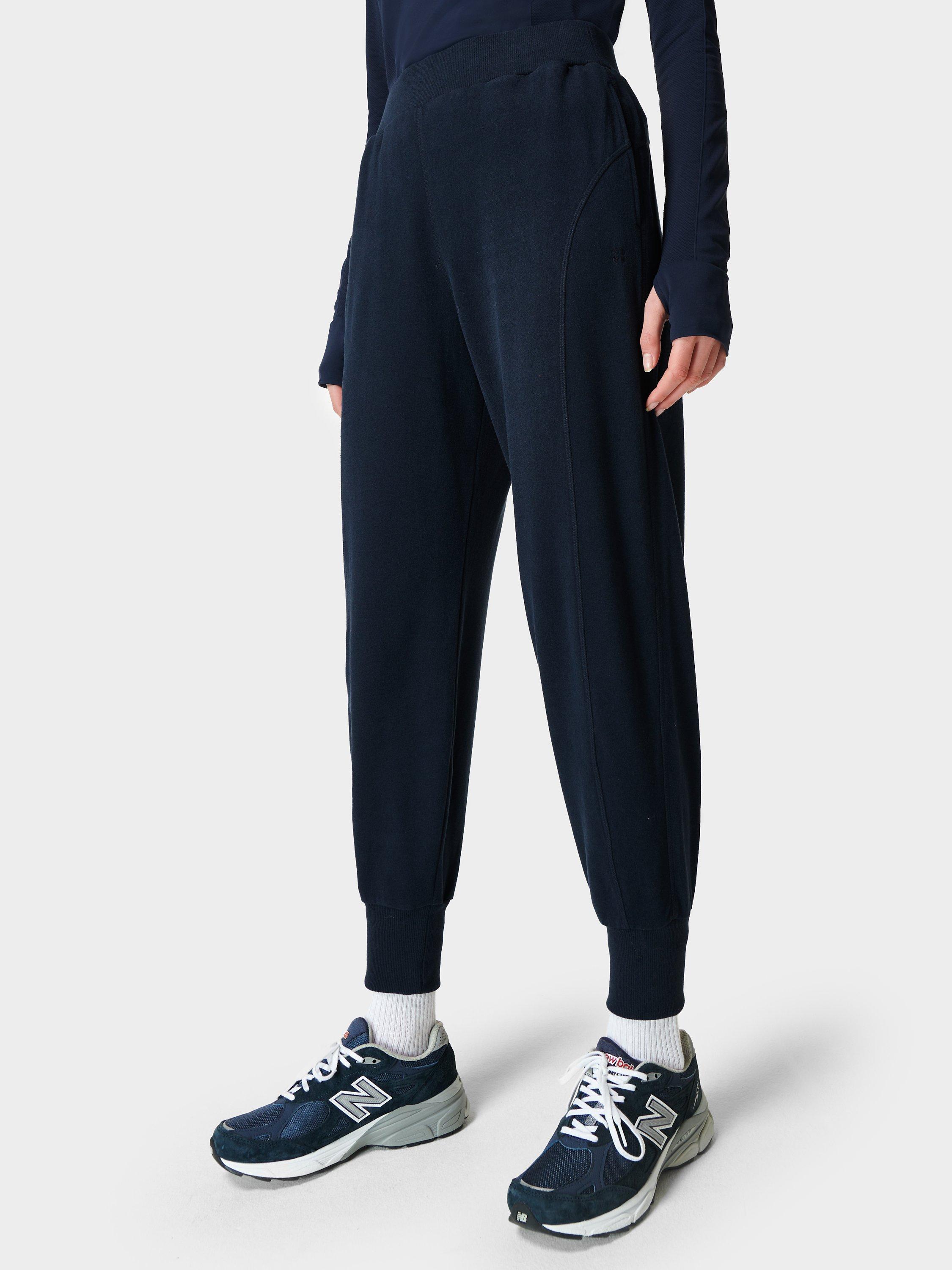 Sweaty Betty Repose Luxe 29" Fleece Jogger, Navy Blue