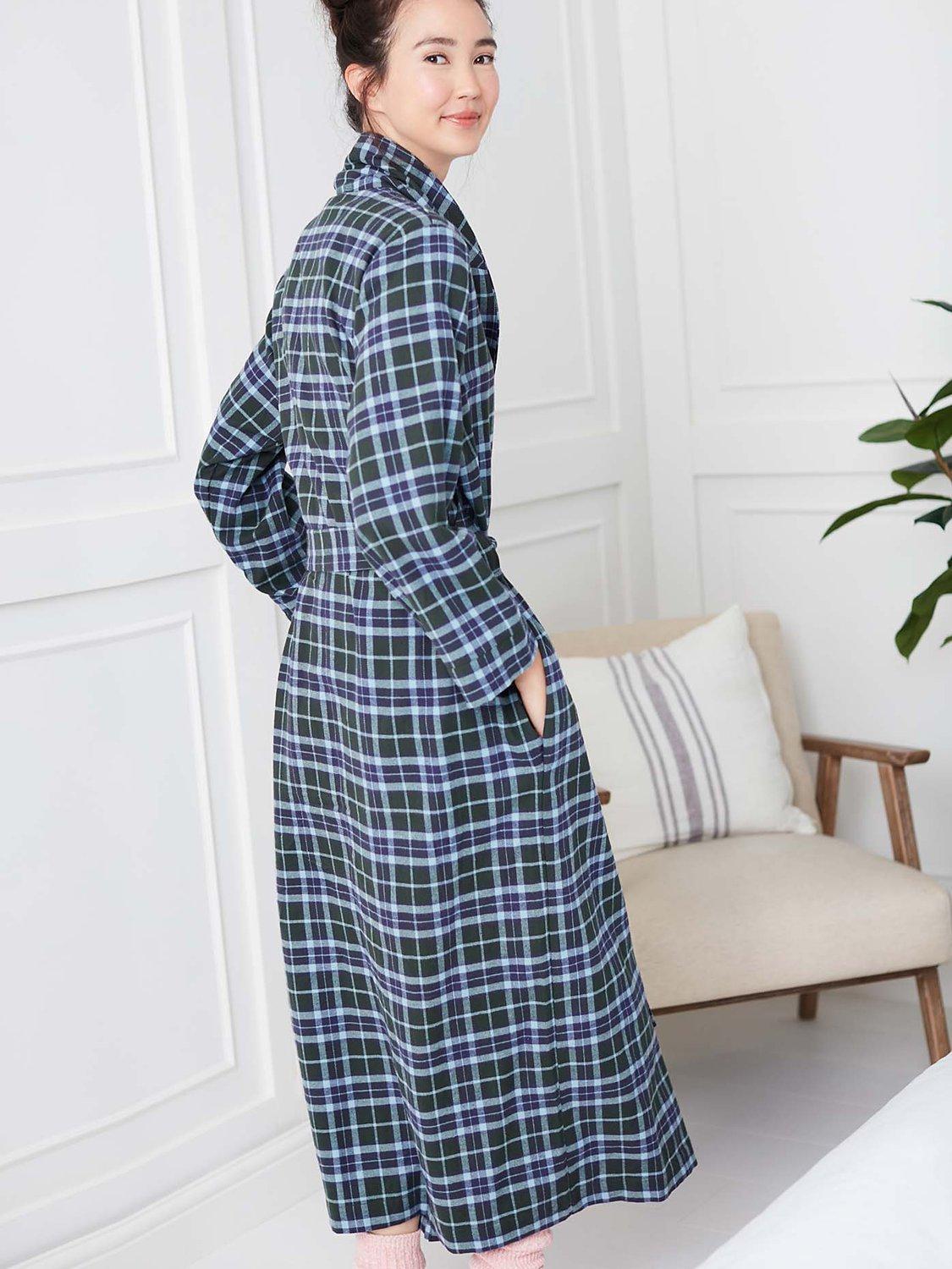 Product image 7 of 7, which shows British Boxers Tartan Brushed Cotton Dressing Gown, Jura, XS
