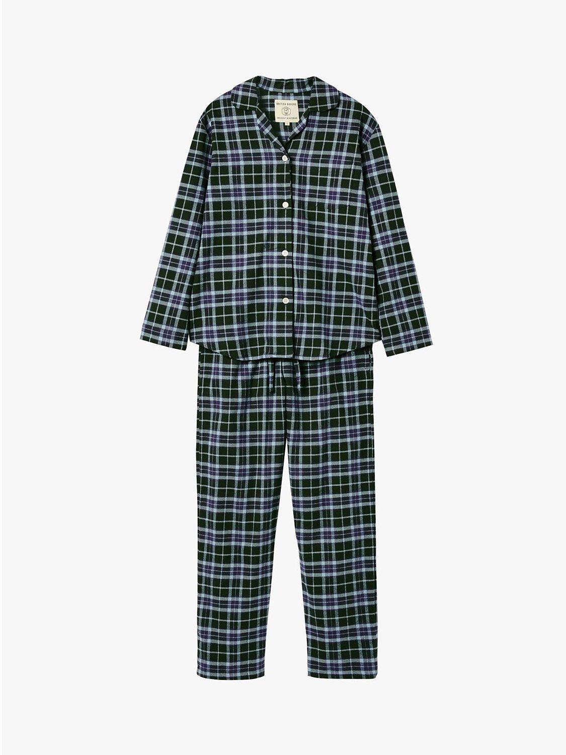 Product image 2 of 7, which shows British Boxers Tartan Brushed Cotton Pyjama Set, Jura, XS