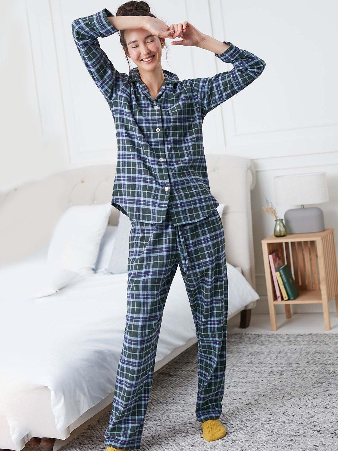 Product image 5 of 7, which shows British Boxers Tartan Brushed Cotton Pyjama Set, Jura, XS