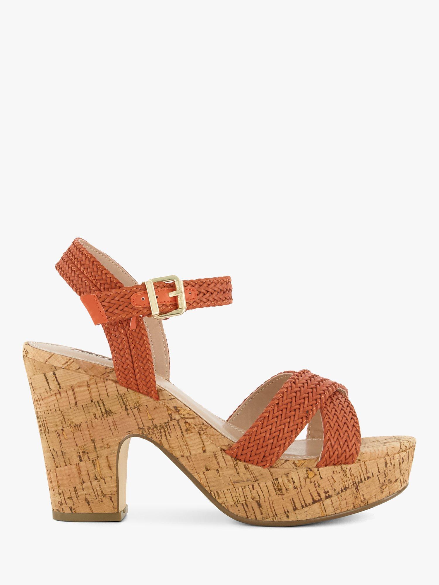 Dune Jilly Heeled Cross Strap Sandals