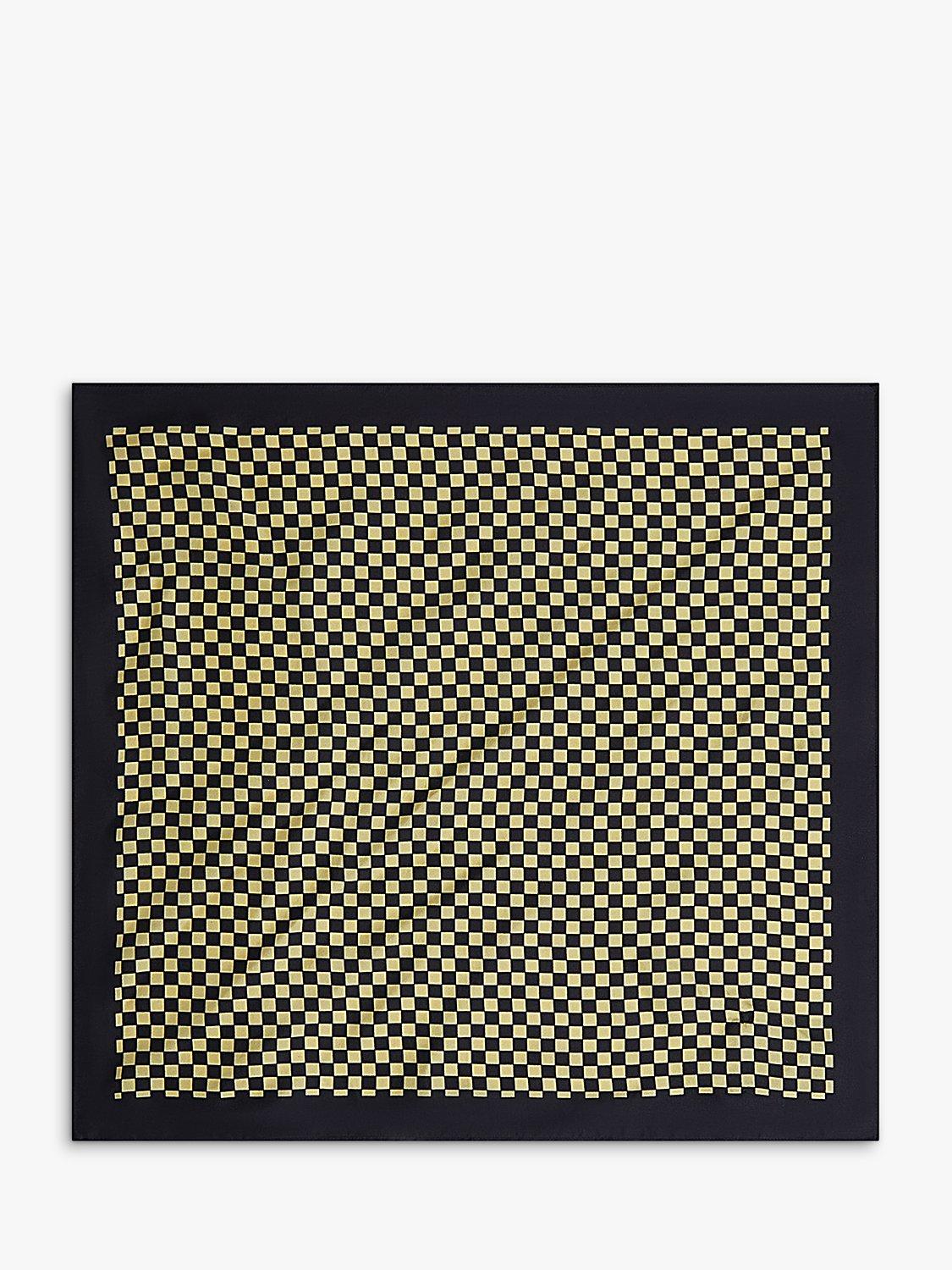 Whistles Checkerboard Silk Scarf, Black/Multi, One Size