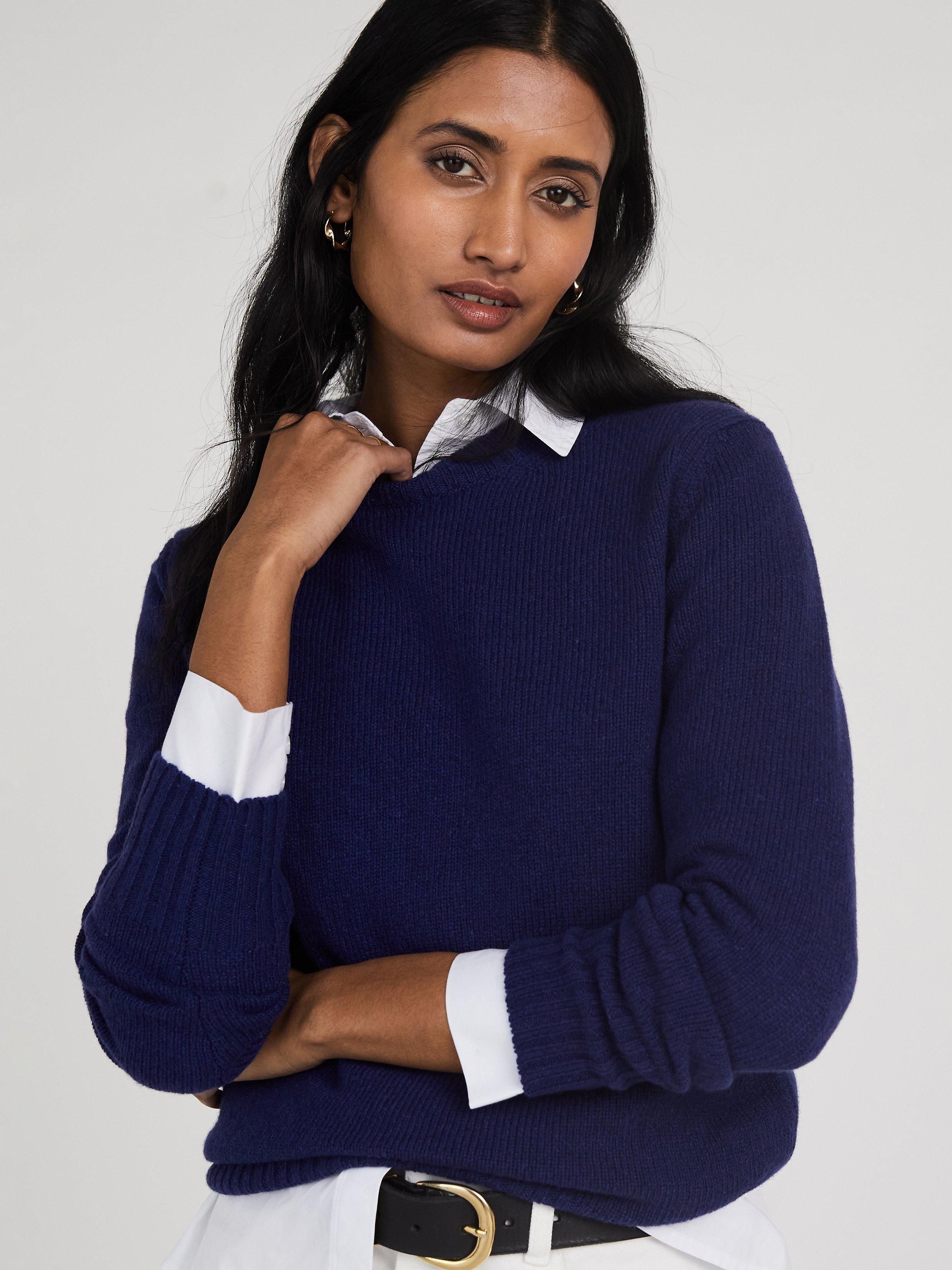Baukjen Charmaine Eco-Cashmere Jumper, Classic Navy