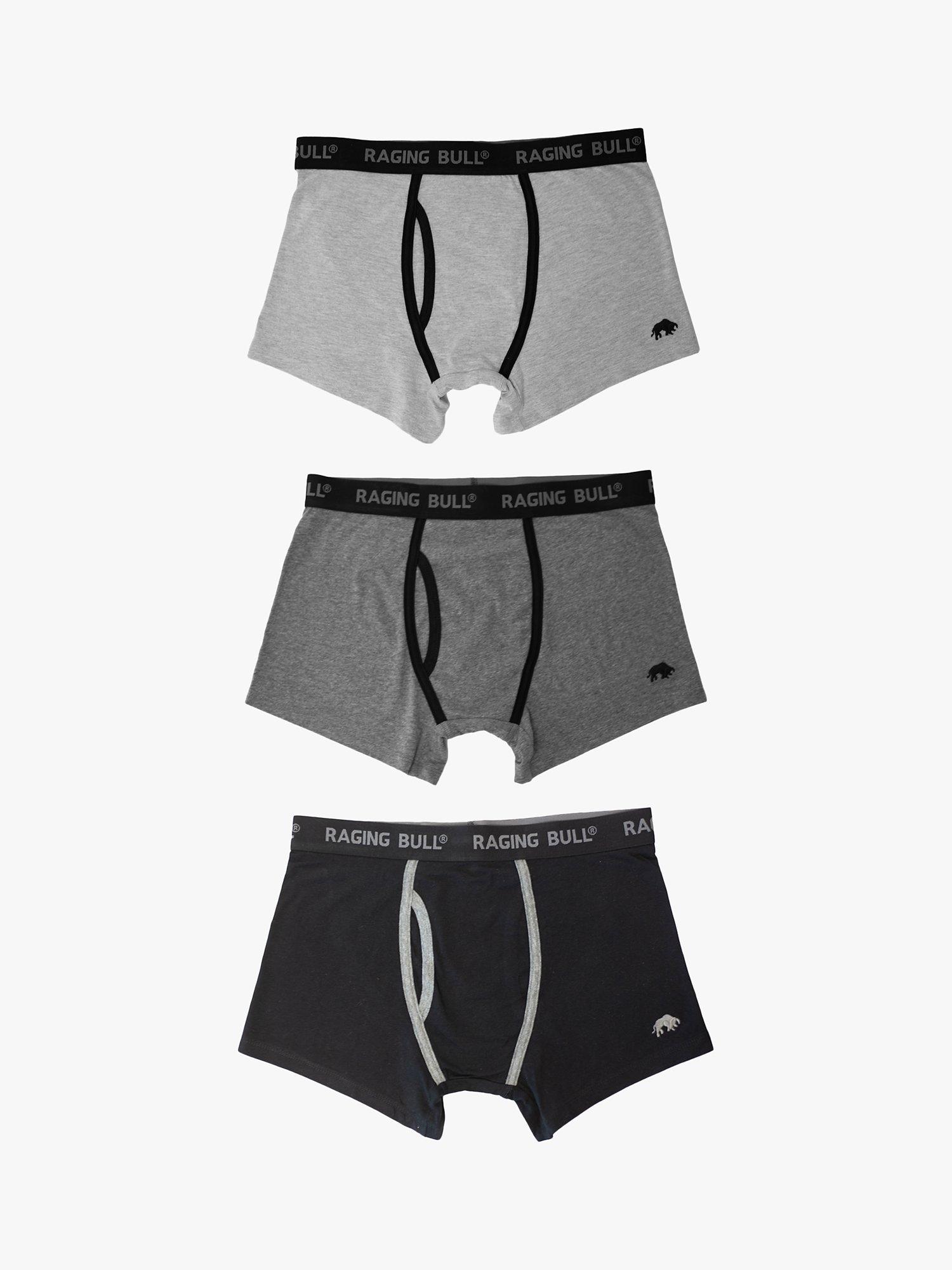Product image 1 of 5, which shows Raging Bull Cotton Stretch Boxers, Pack of 3, Black, XXL