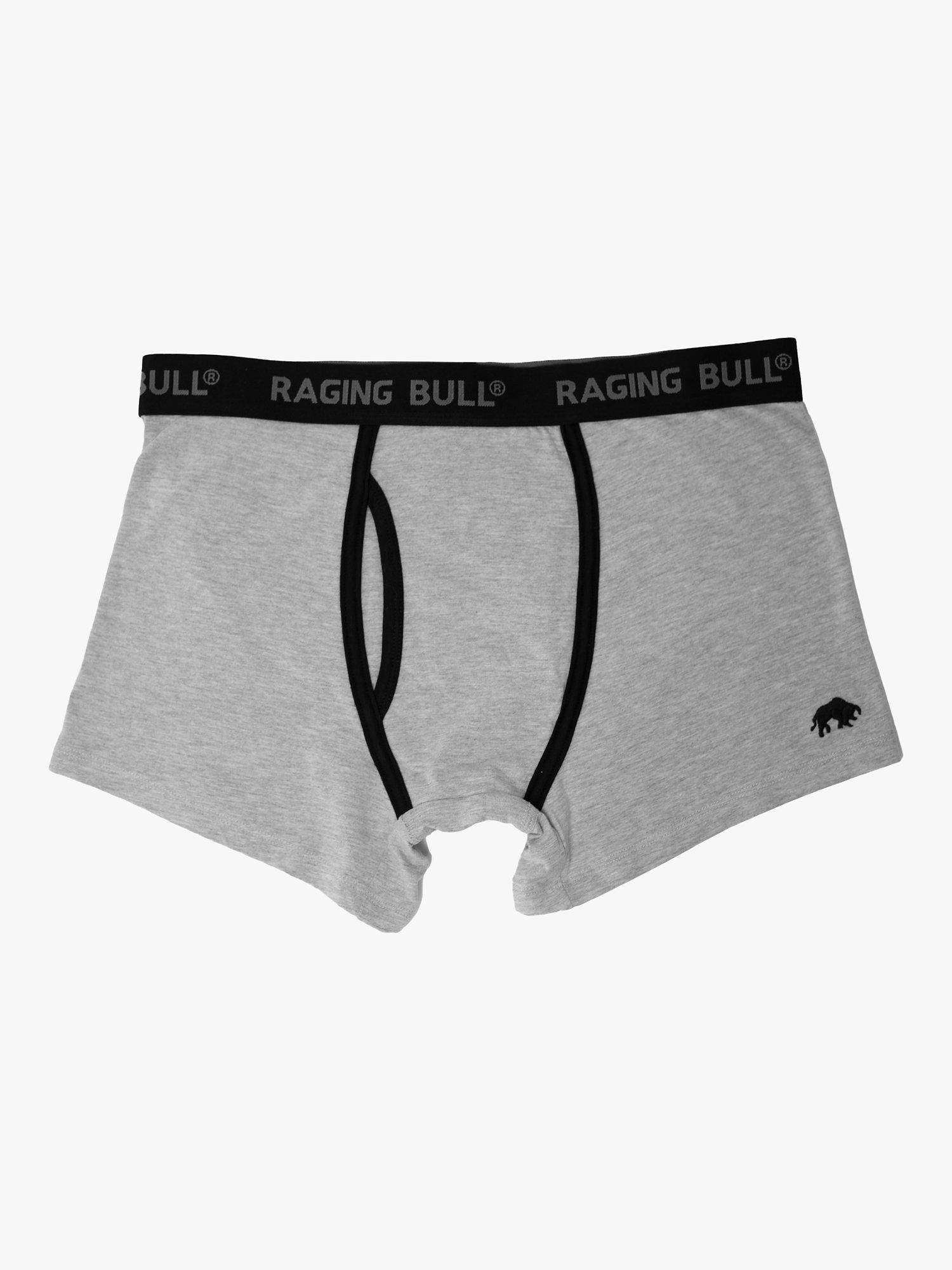 Raging Bull Cotton Stretch Boxers, Pack of 3, Black, S