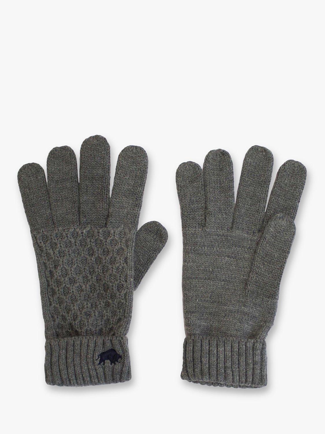 Raging Bull Cable Knit Gloves, Charcoal, One Size