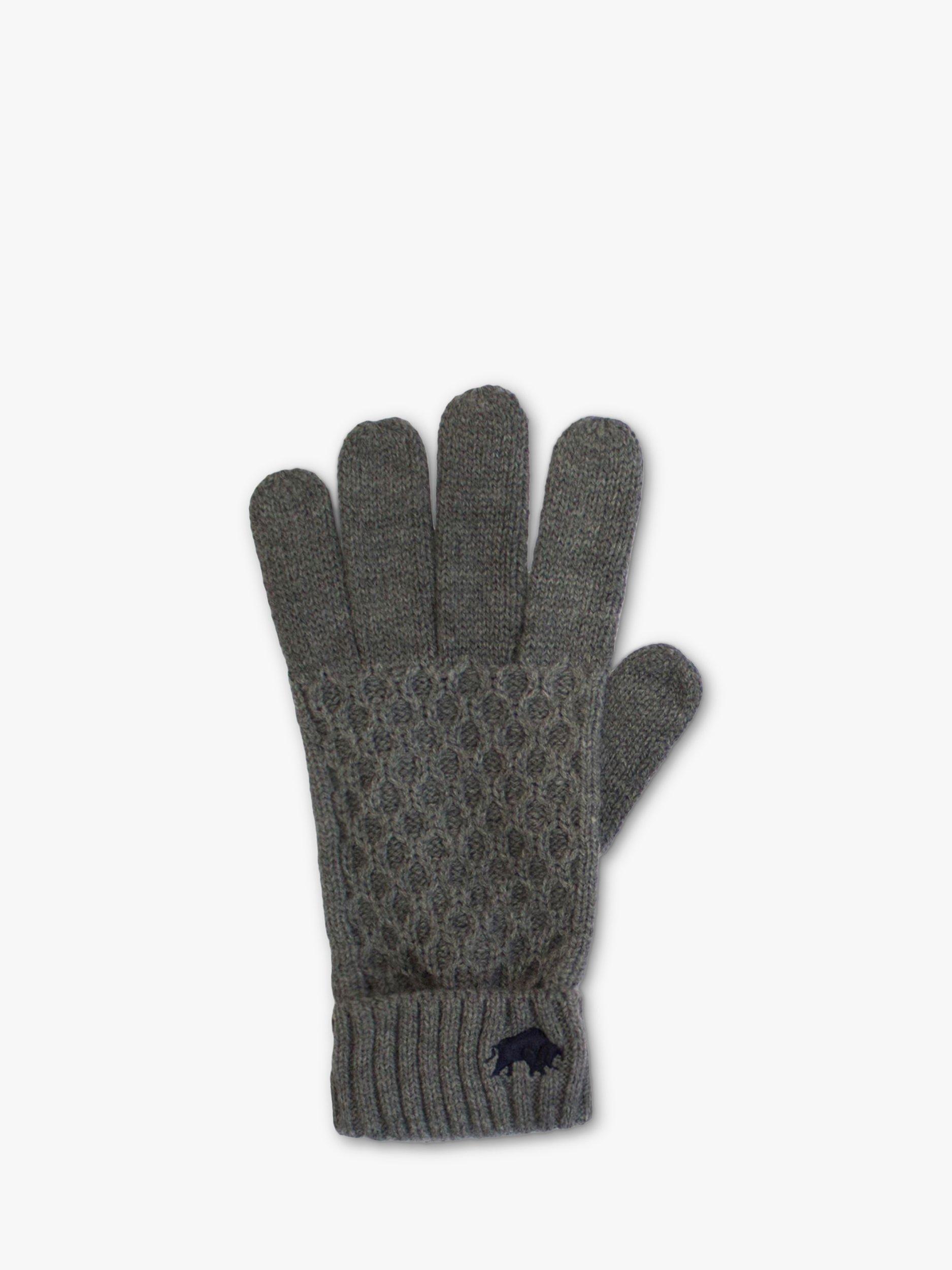Raging Bull Cable Knit Gloves, Charcoal, One Size