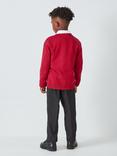 John Lewis ANYDAY Unisex Cotton School Jumper, Pack of 2, Red Bright