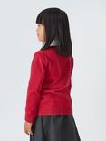 John Lewis ANYDAY Unisex Cotton School Cardigan, Pack of 2, Red Bright