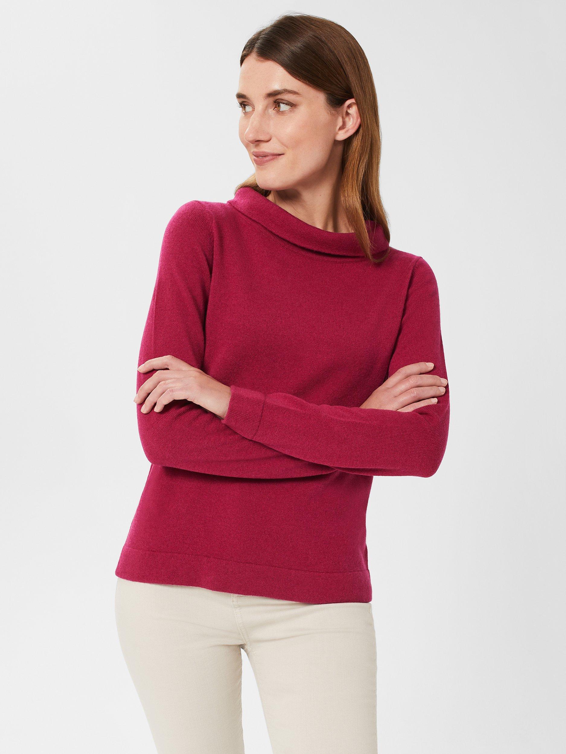 Hobbs Audrey Merino Wool Roll Neck Jumper, Rich Berry Red
