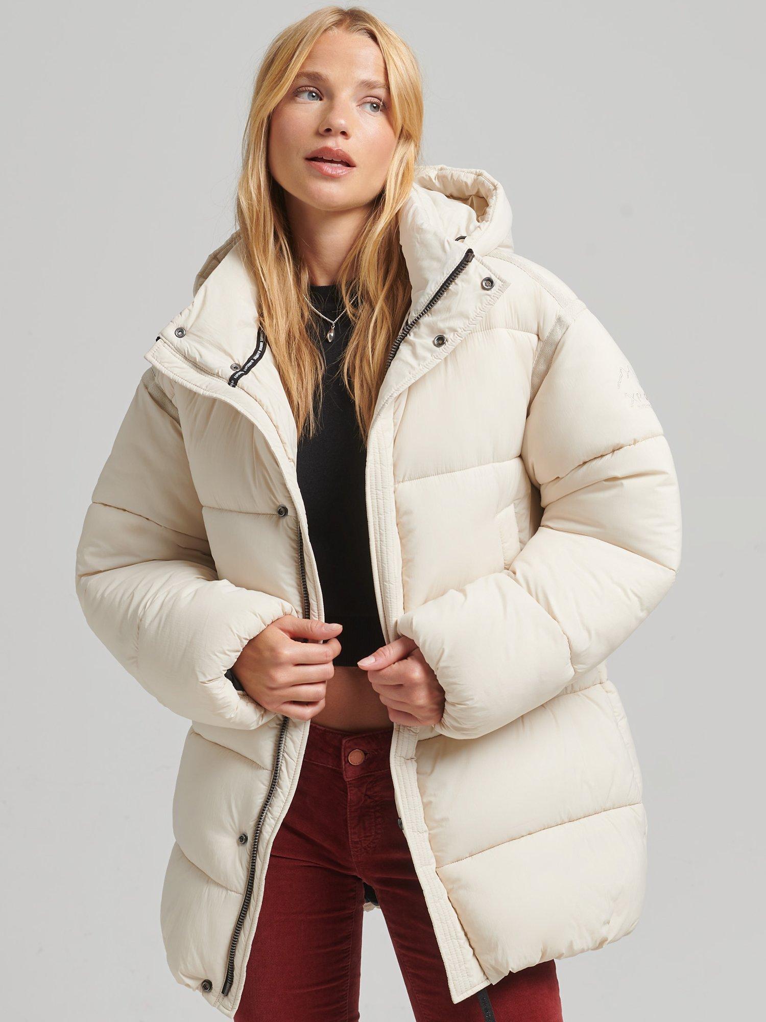 Superdry XPD Cocoon Padded Parka Jacket, Rainy Day, 10