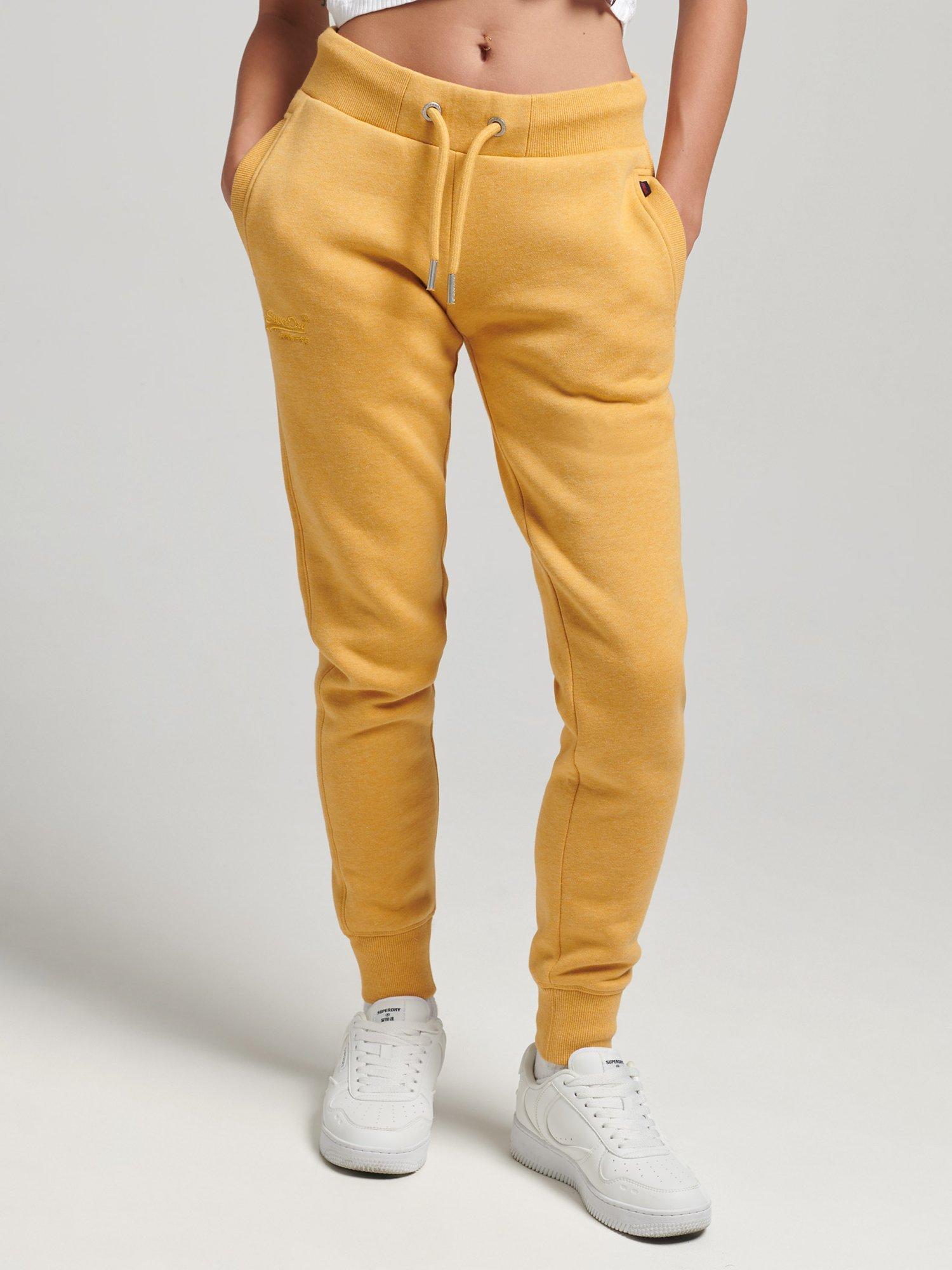 Superdry Organic Cotton Essential Logo Joggers, Ochre Marl