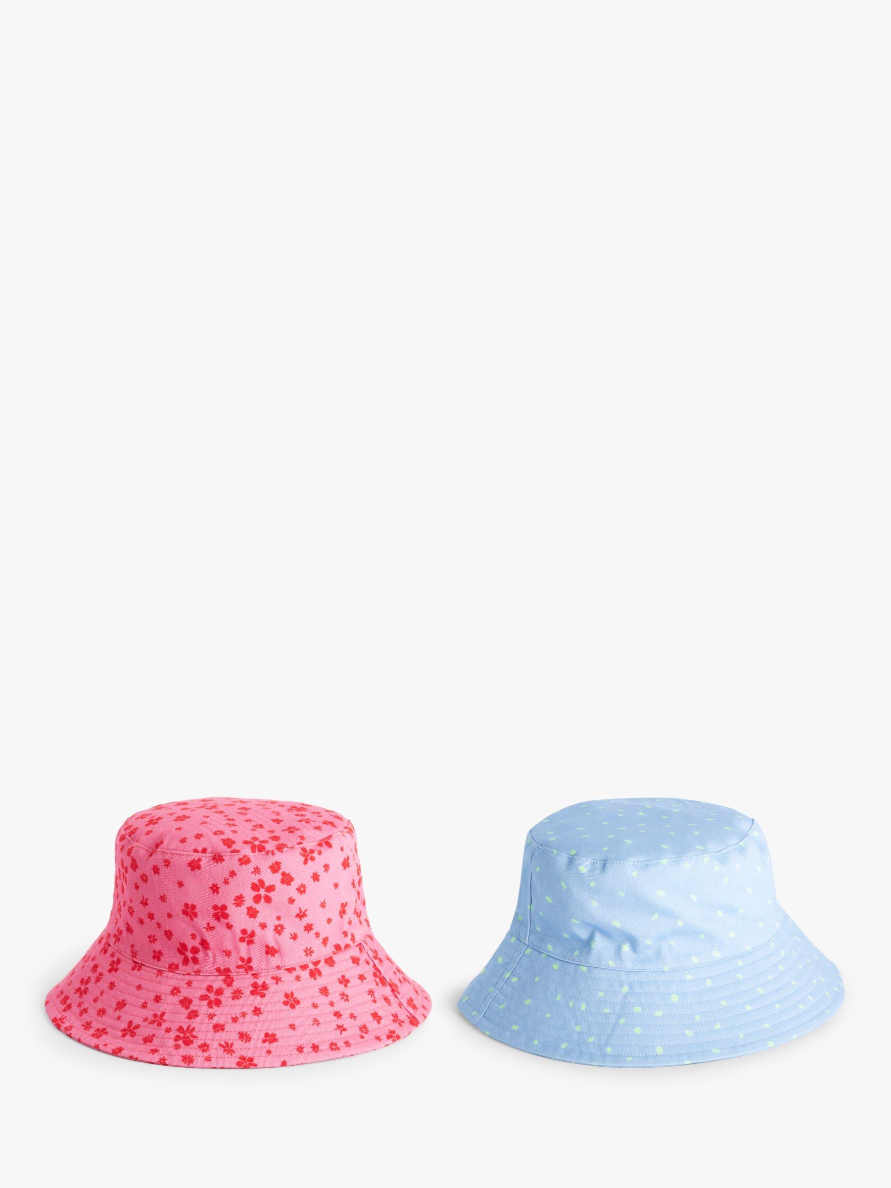 John Lewis Kids Floral Dot Sun Hat, Pack of 2, Multi