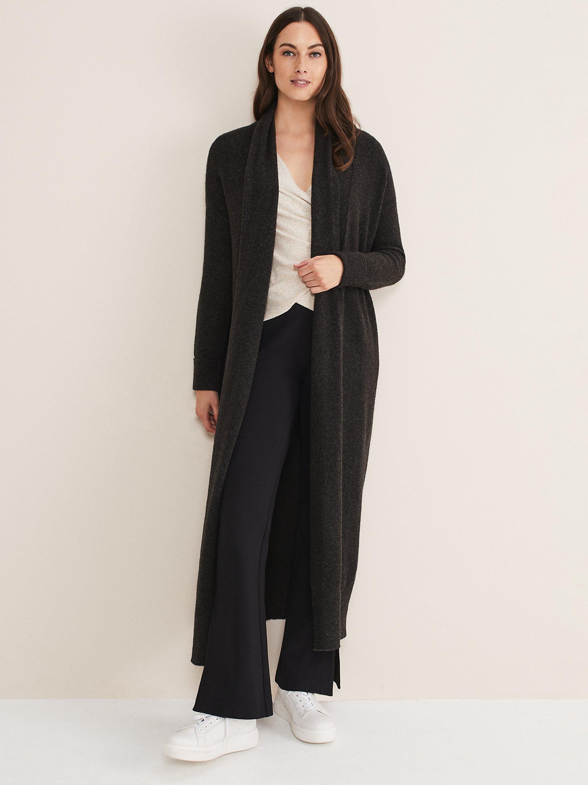 Phase Eight Alexa Maxi Cardigan, Charcoal