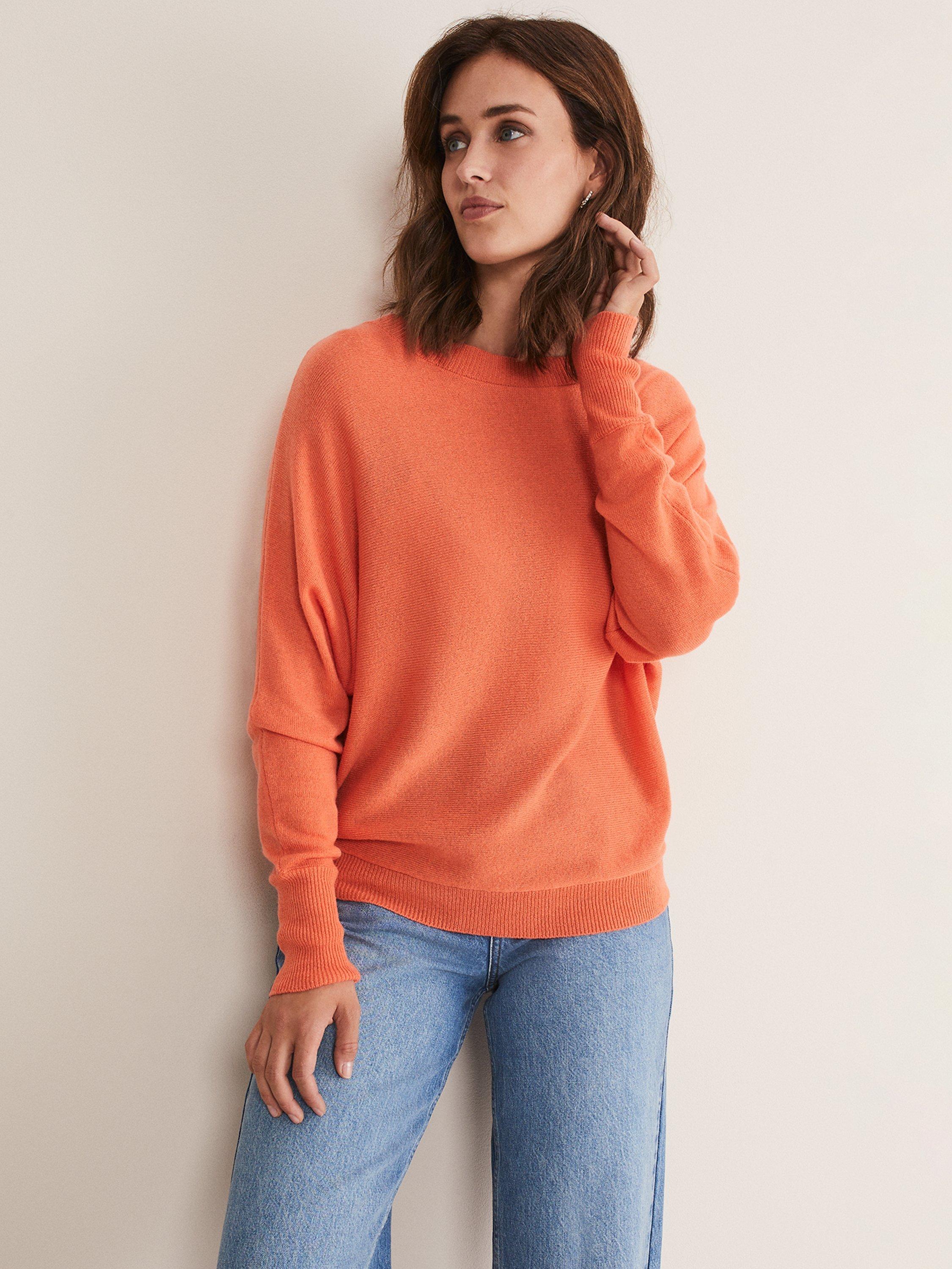 Phase Eight Beatrice Cashmere Jumper, Orange Fizz, XS