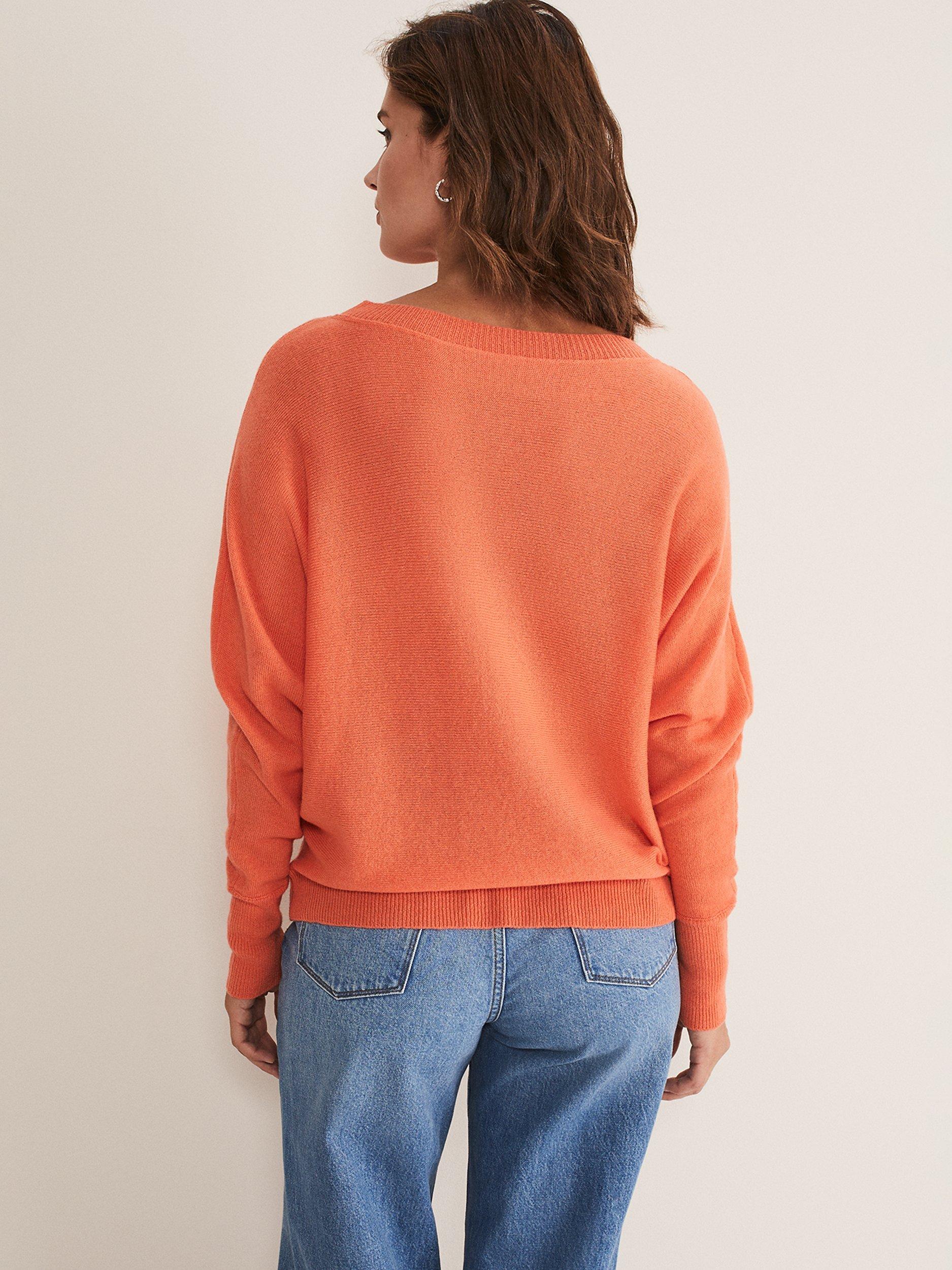 Phase Eight Beatrice Cashmere Jumper, Orange Fizz, XS