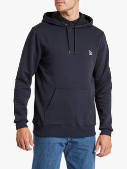 PS Paul Smith Organic Cotton Zebra Hoodie, Blues, Blues