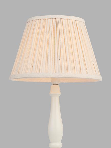 John Lewis Soft Pleat Lampshade, Natural, 25cm - view 2, Natural
