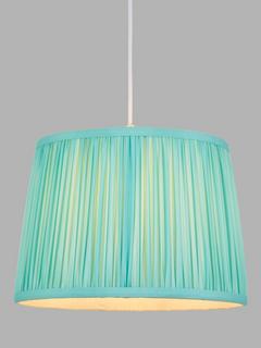 John Lewis + Matthew Williamson Faux Silk Pleated Lampshade, Mint Green, H17.5 x Dia.25.5cm