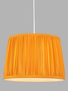 John Lewis + Matthew Williamson Faux Silk Pleated Lampshade, Orange, H17.5 x Dia.25.5cm