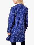 Burgs Buckland Printed Smock Dress, Midnight Navy