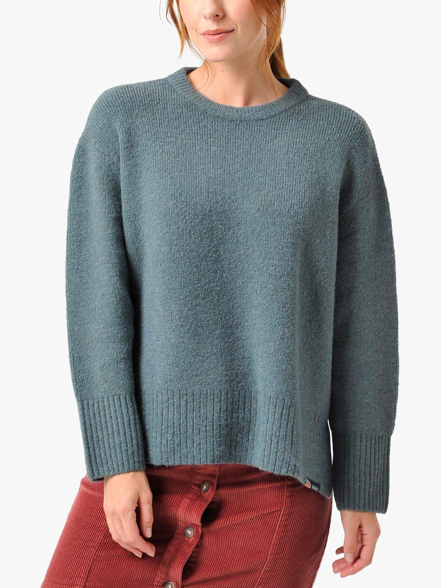 Burgs Sandford Wool Blend Jumper, Teal Green