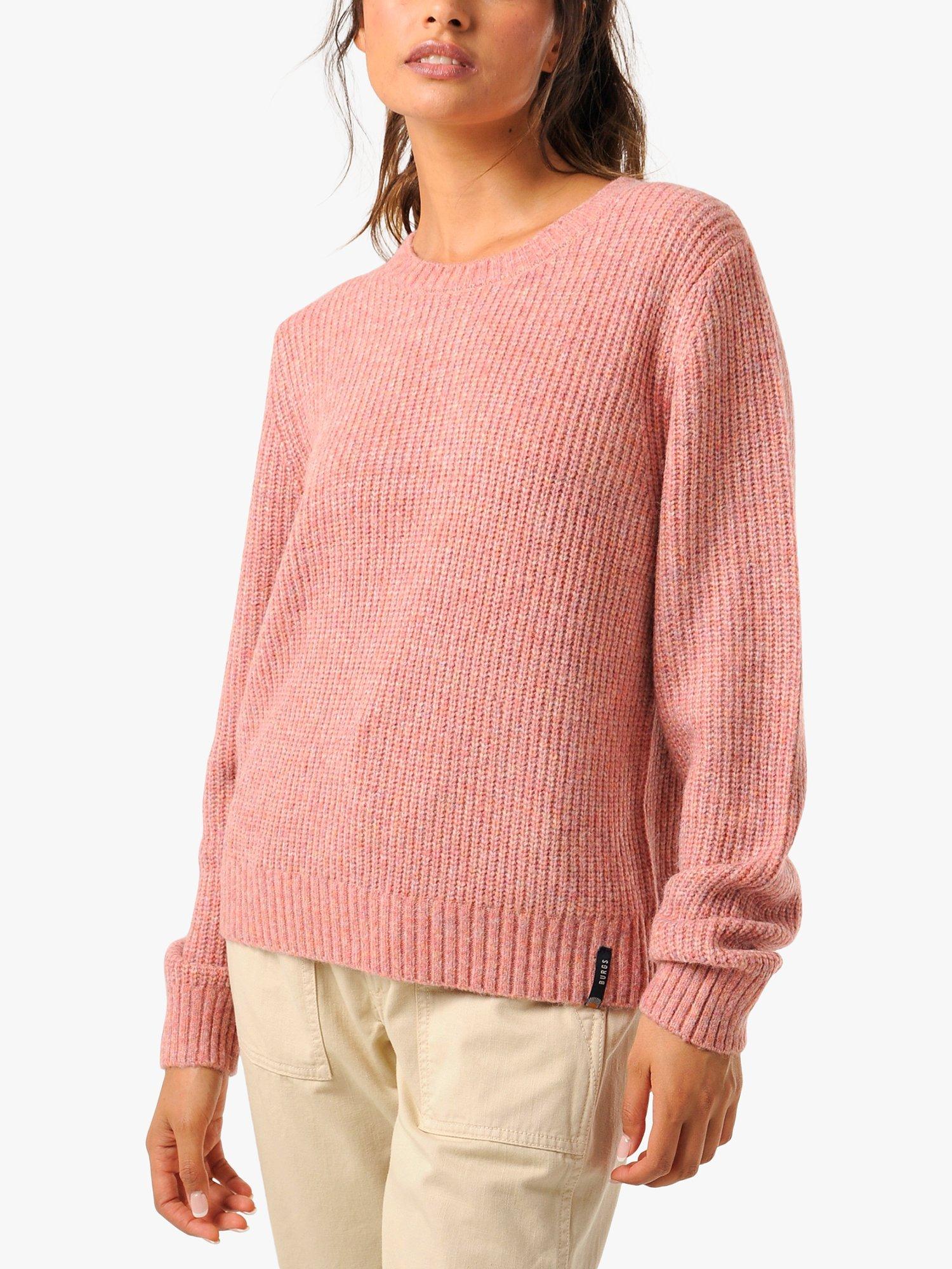 Burgs Ashbury Wool Blend Jumper, Chalky Rose, 10