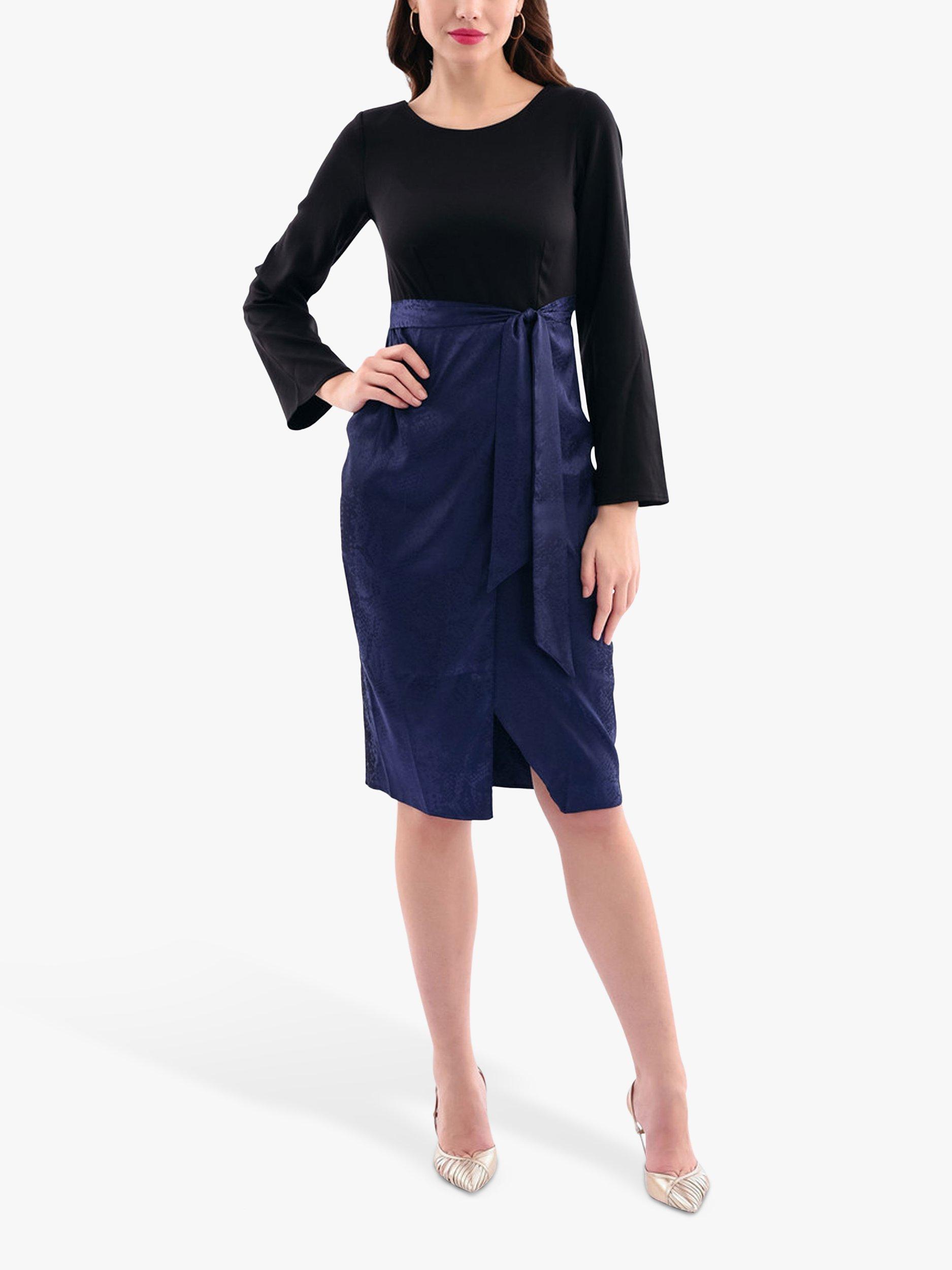 Closet London 2-in-1 Pencil Knee Length Dress, Blue