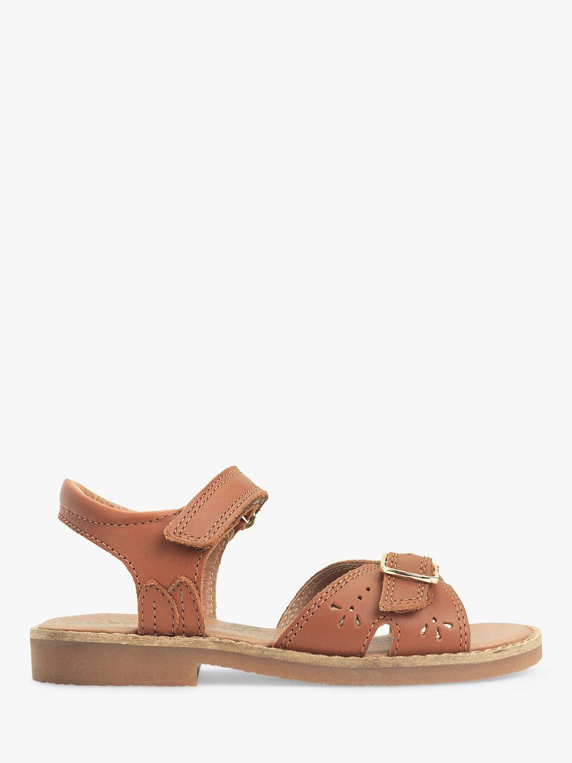 Product image 1 of 6, which shows Start-Rite Kids' Holiday Leather Sandals, Tan Leather, 7F Jnr