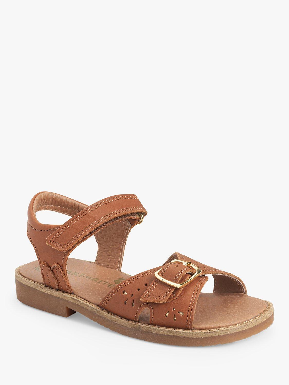 Product image 3 of 6, which shows Start-Rite Kids' Holiday Leather Sandals, Tan Leather, 7F Jnr