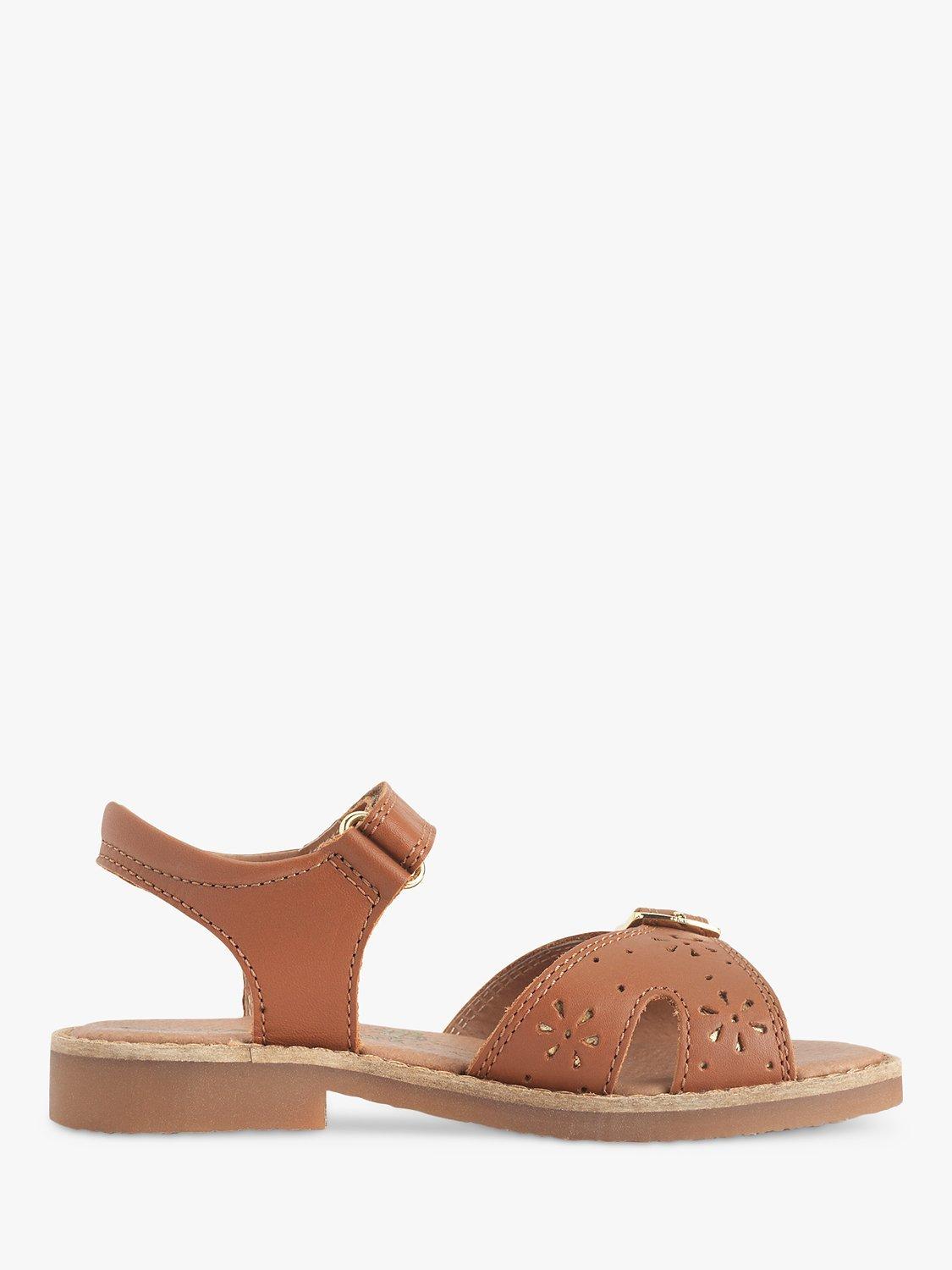 Product image 4 of 6, which shows Start-Rite Kids' Holiday Leather Sandals, Tan Leather, 7F Jnr