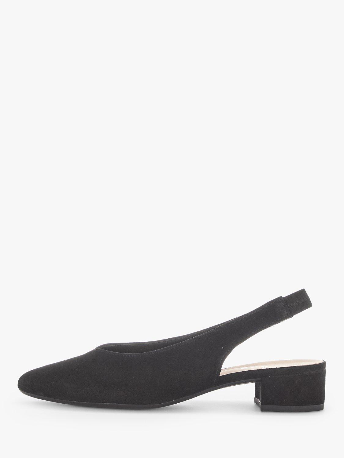 Gabor Mack Sling Back Court Shoes, Black