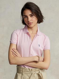 Polo Ralph Lauren Julie Slim Fit Polo Shirt, Country Club Pink, Country Club Pink