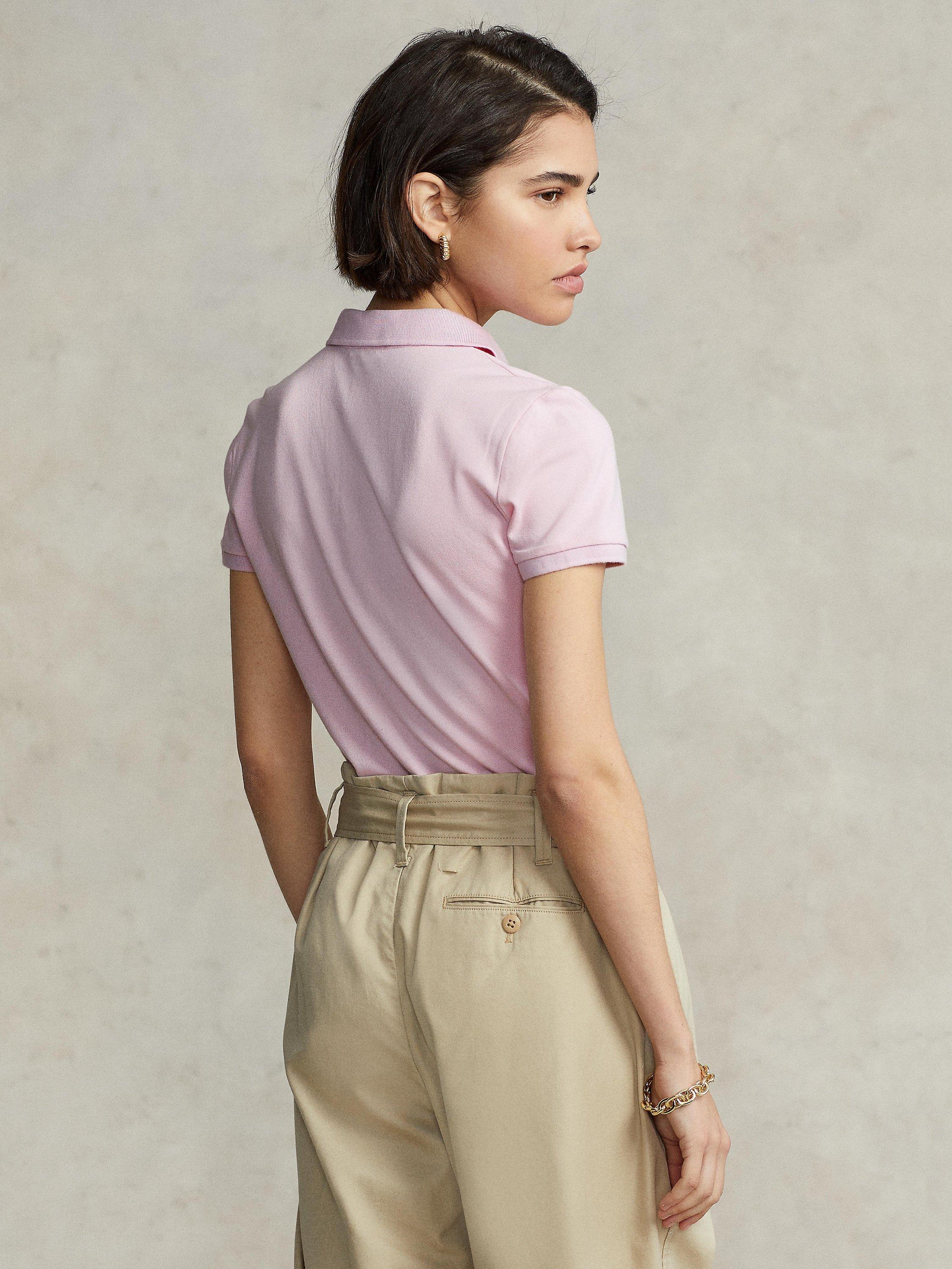Product image 3 of 5, which shows Polo Ralph Lauren Polo Neck Top, Country Club Pink, XS