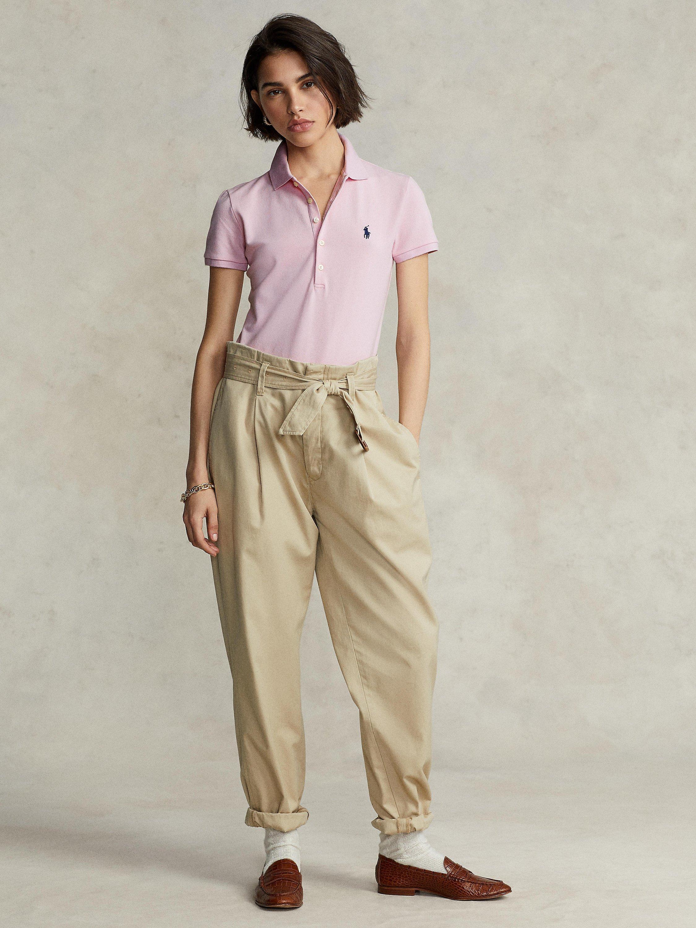 Product image 4 of 5, which shows Polo Ralph Lauren Polo Neck Top, Country Club Pink, XS