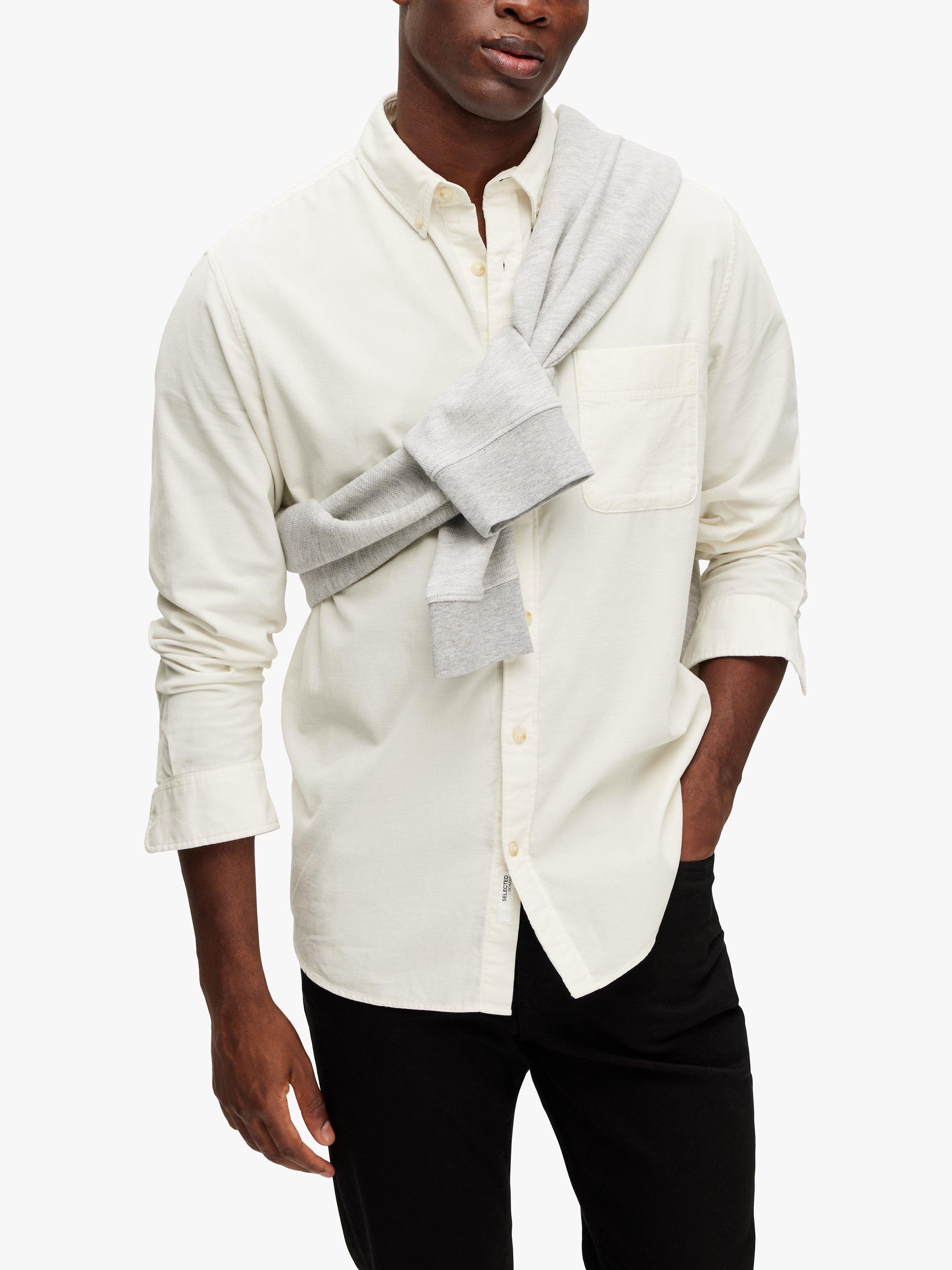 SELECTED HOMME Long Sleeve Shirt, Egret