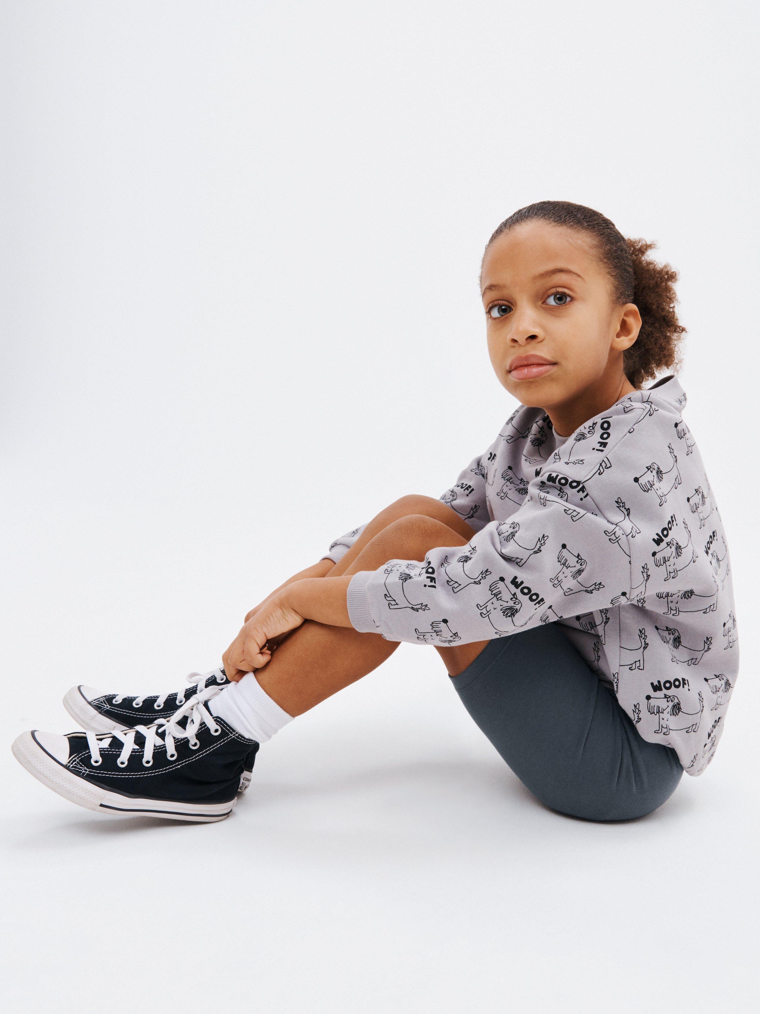 Product image 5 of 5, which shows John Lewis ANYDAY Kids' Jersey Cycling Shorts, Dark Grey, 2 years