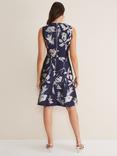 Phase Eight Cassy Floral Jacquard Dress, Navy/Multi