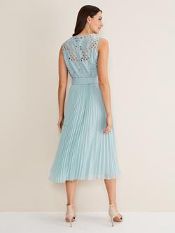 Phase Eight Amora Bodice Pleated Midi Dress - view 2, Peppermint