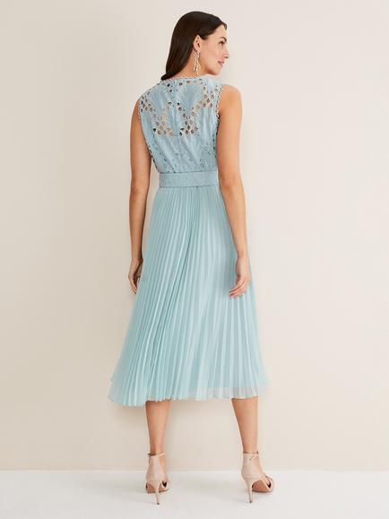 Phase Eight Amora Bodice Pleated Midi Dress - view 2, Peppermint