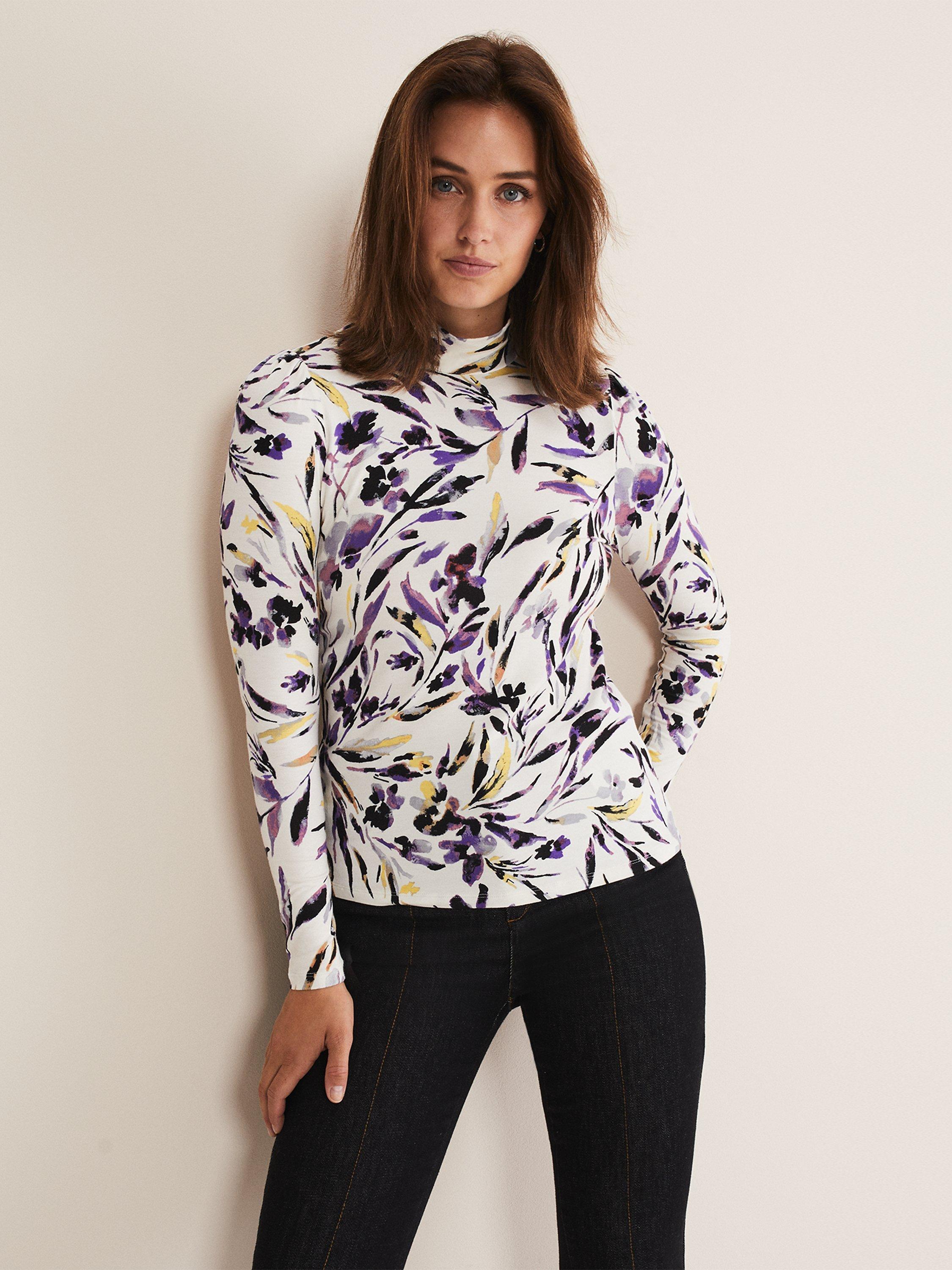 Phase Eight Melanie Floral Top, Ivory