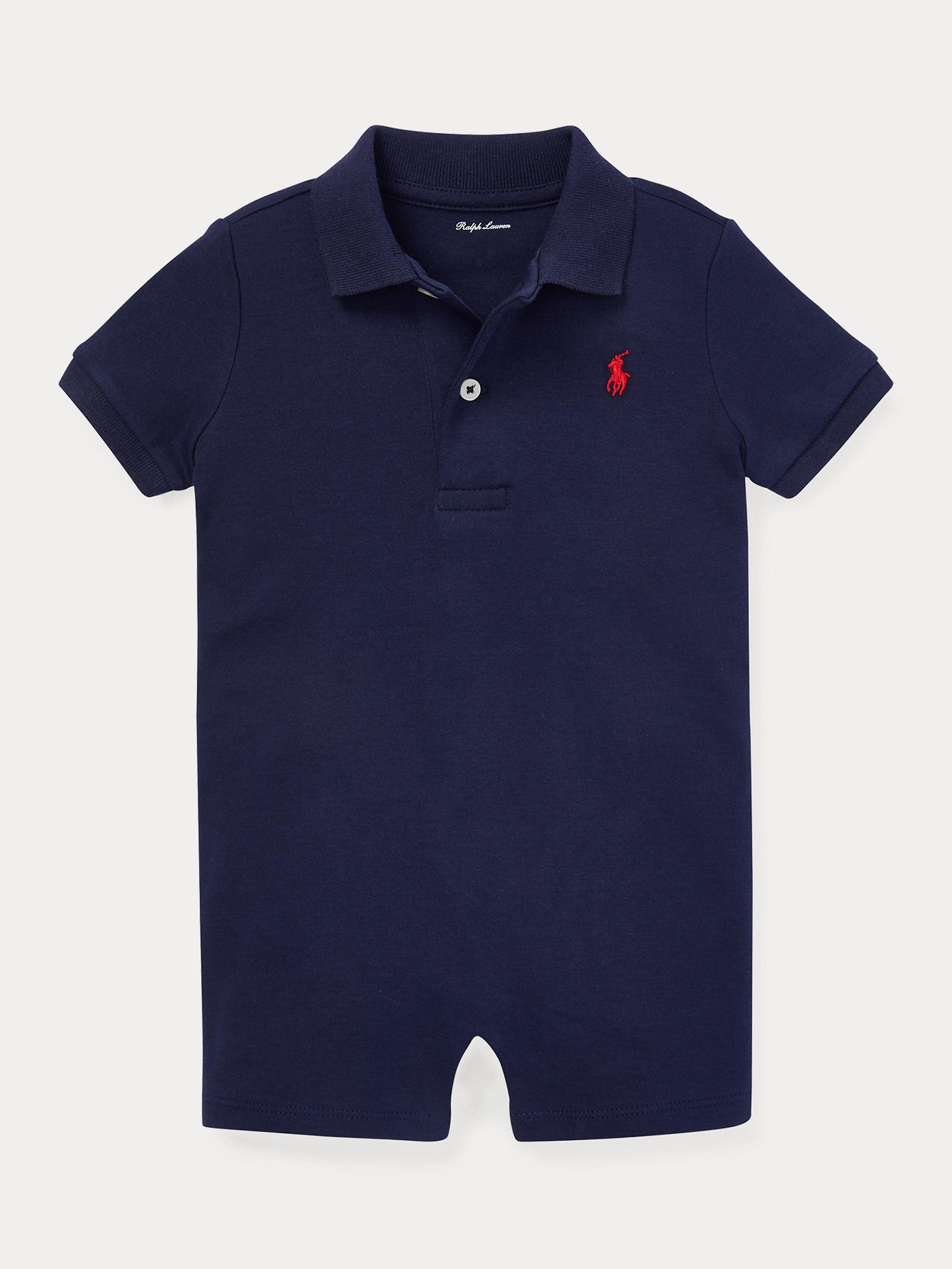 Ralph Lauren Baby Polo Shortall Romper, French Navy